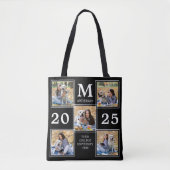 Aangepast Afstuderen monogram fotocollage Tote Bag (Voorkant)