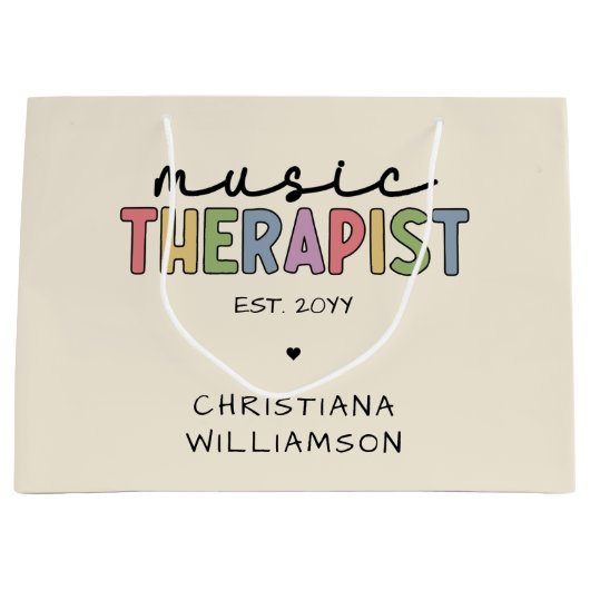 Aangepast Afstuderen muziektherapietherapie met mu Groot Cadeauzakje (Voorkant)