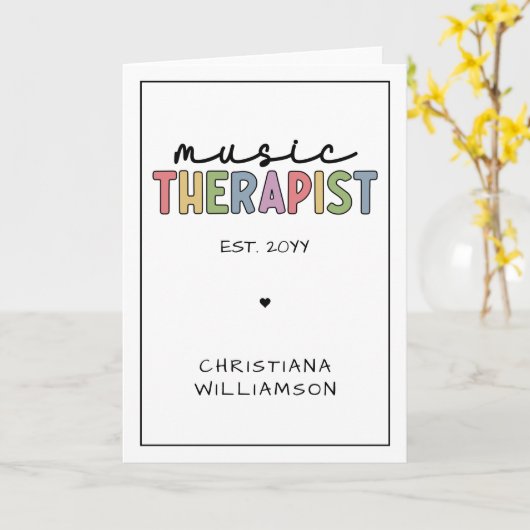 Aangepast Afstuderen muziektherapietherapie met mu Kaart (Gele Bloem)