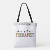 Aangepast Afstuderen muziektherapietherapie met mu Tote Bag (Achterkant)