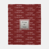 Aangepast Afstuderen naam jaar Fleece Deken (Voorkant)