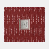 Aangepast Afstuderen naam jaar Fleece Deken (Voorkant (Horizontaal))