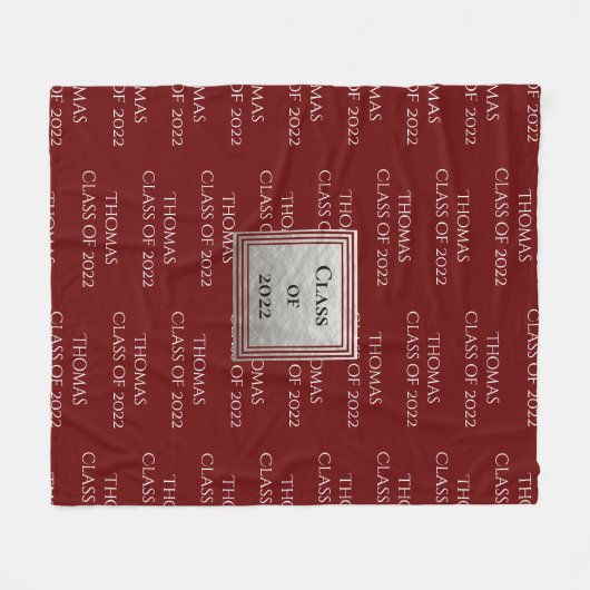 Aangepast Afstuderen naam jaar Fleece Deken (Voorkant (Horizontaal))