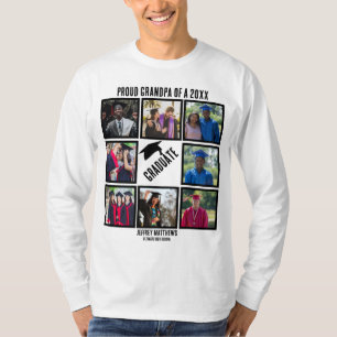 Aangepast Afstuderen opa fotocollage T-shirt