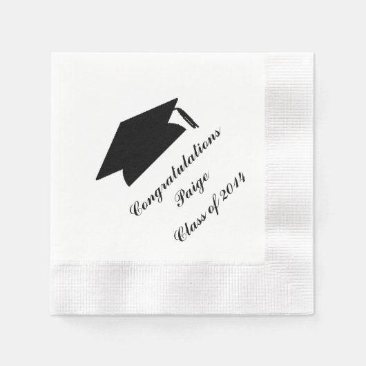 Aangepast Afstuderen Papier Napkins Servet (Voorkant)