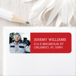 Aangepast Afstuderen retouradres foto Etiket