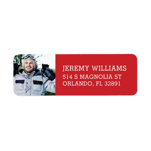 Aangepast Afstuderen retouradres foto Etiket (Voorkant)