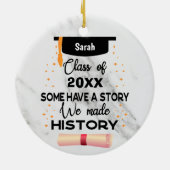 aangepast afstuderen Senior 2024 met naam Keramisch Ornament (Achterkant)
