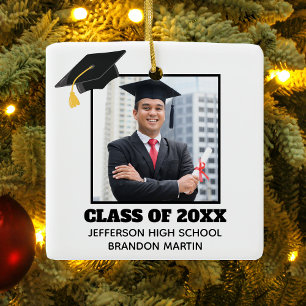 Aangepast Afstuderen Senior Portret Foto 2025 Klas Keramisch Ornament