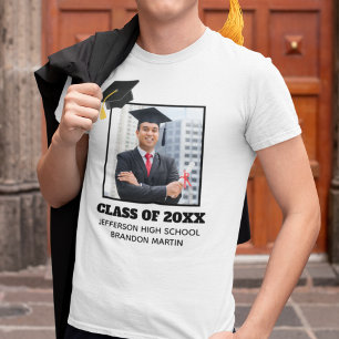Aangepast Afstuderen Senior Portret Foto 2025 Klas T-shirt