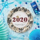 Aangepast Afstuderen Tan Camouflage Pattern Papieren Bordje (Feest)