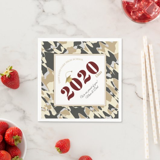 Aangepast Afstuderen Tan Camouflage Pattern Servet (Insitu)