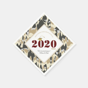 Aangepast Afstuderen Tan Camouflage Pattern Servet