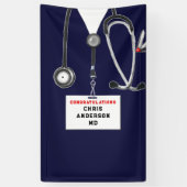 Aangepast Afstuderen van de Medische School Spandoek (Verticaal)