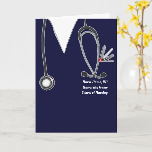 Aangepast Afstuderen van de verpleegschool Kaart (Gele Bloem)