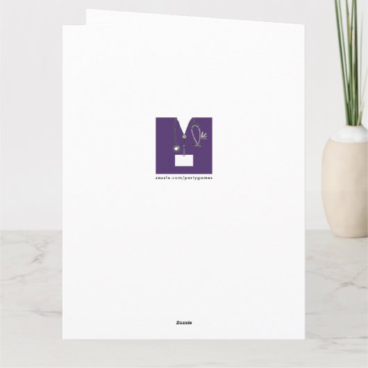 Aangepast Afstuderen van de verpleegschool Kaart (Achterkant)