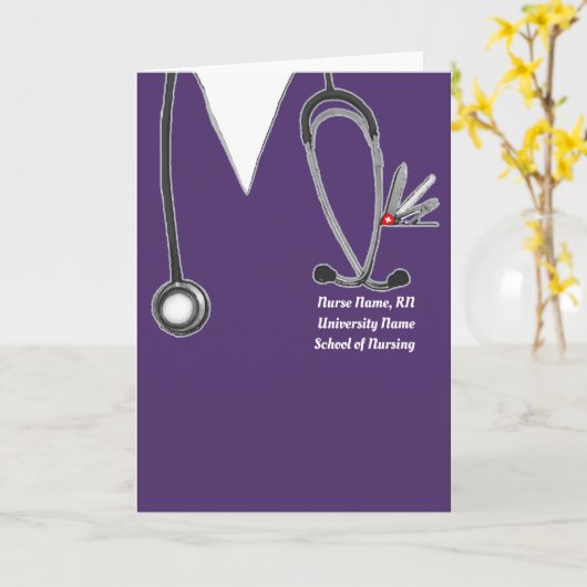 Aangepast Afstuderen van de verpleegschool Kaart (Gele Bloem)