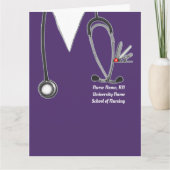 Aangepast Afstuderen van de verpleegschool Kaart (Voorkant)