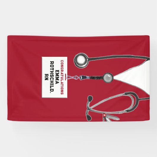 Aangepast Afstuderen van de verpleegschool Spandoek (Horizontaal)