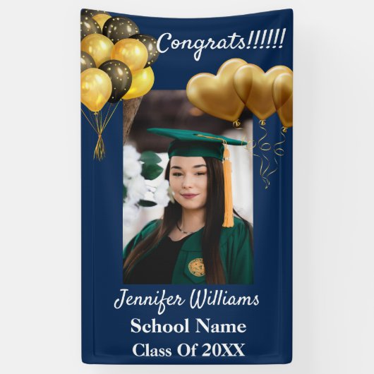 Aangepast Afstuderen van het jaar 2021 van de Foto Spandoek (Verticaal)