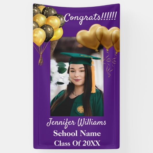 Aangepast Afstuderen van het jaar 2021 van de Foto Spandoek (Verticaal)