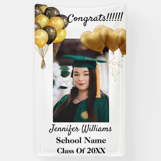 Aangepast Afstuderen van het jaar 2021 van de Foto Spandoek (Verticaal)