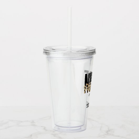 Aangepast afstuderen van Verpleegster Cheetah RN Acryl Drinkbeker (Rechts)