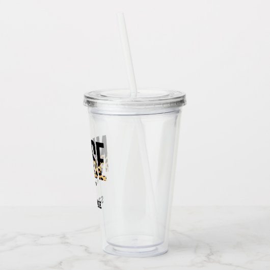 Aangepast afstuderen van Verpleegster Cheetah RN Acryl Drinkbeker (Links)