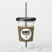 Aangepast Afstuderen van Verpleegster Cheetah RN Acryl Drinkbeker (Voorkant)