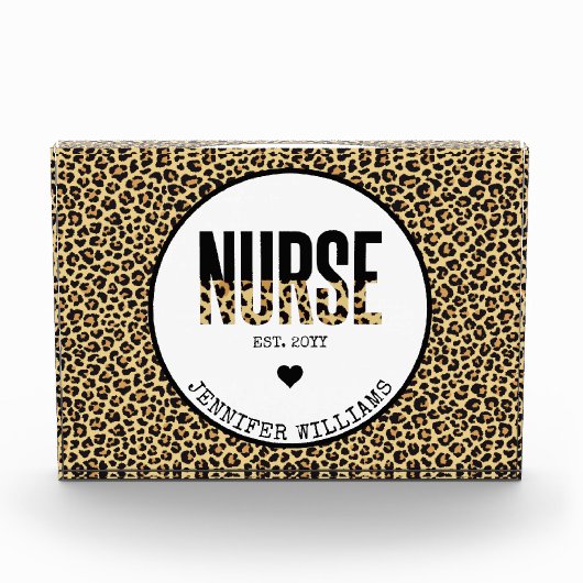 Aangepast Afstuderen van Verpleegster Cheetah RN Fotoblokken (Voorkant)