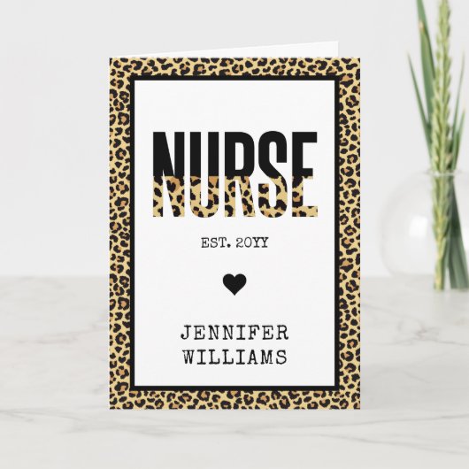 Aangepast afstuderen van Verpleegster Cheetah RN Kaart (Voorkant)