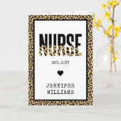 Aangepast afstuderen van Verpleegster Cheetah RN Kaart (Gele Bloem)