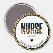 Aangepast Afstuderen van Verpleegster Cheetah RN Magneet (Voorkant / Achterkant)