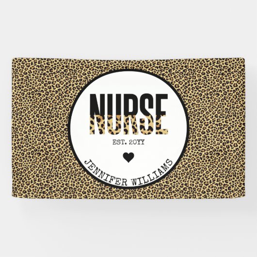 Aangepast Afstuderen van Verpleegster Cheetah RN Spandoek (Horizontaal)