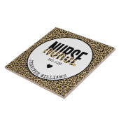 Aangepast Afstuderen van Verpleegster Cheetah RN Tegeltje (Zijkant)