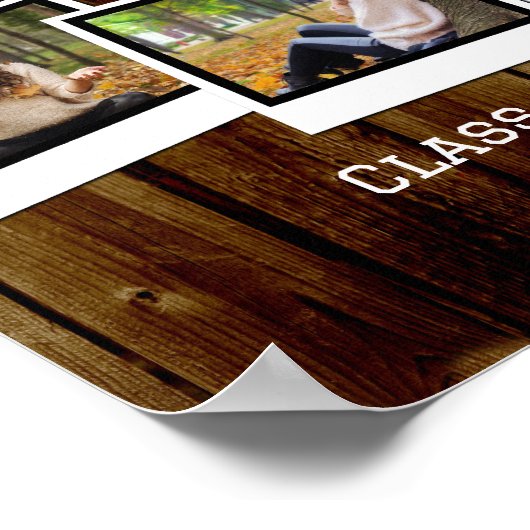 Aangepast Afstuderen voor 3-fotoframes Poster (Hoek)