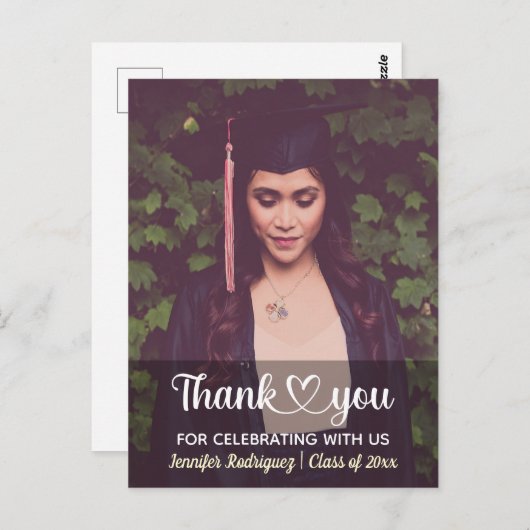 Aangepast Afstuderen voor aangepaste foto - Hartel Briefkaart (Voorkant / Achterkant)