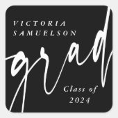 Aangepast Afstuderen voor aangepaste kleuren Vierkante Sticker (Voorkant)