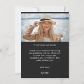 Aangepast Afstuderen voor Colleage Dog van de Foto Bedankkaart (Achterkant)