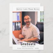 Aangepast Afstuderen voor foto-vormgeving van leer Aankondiging (Voorkant / Achterkant)