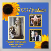 Aangepast Afstuderen voor fotozonnebloemen Folie Afdrukken (Voorkant)