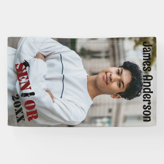 Aangepast Afstuderen voor hoge foto's Spandoek (Horizontaal)