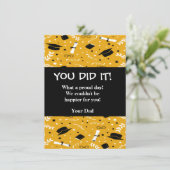 Aangepast Afstuderen Wenskaart twee inzendingen Kaart (Staand voorkant)