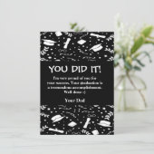 Aangepast Afstuderen Wenskaart twee zonder vetlaag Kaart (Staand voorkant)