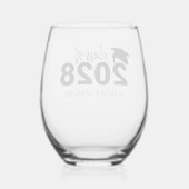 Aangepast Afstuderen Wijnglas Zonder Voet (Achterkant)