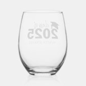 Aangepast Afstuderen Wijnglas Zonder Voet (Achterkant)