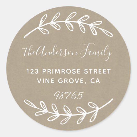 Aangepast aftasten van Script verlaat het grote te Ronde Sticker (Voorkant)