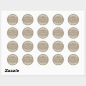 Aangepast aftasten van Script verlaat het grote te Ronde Sticker (Vel)