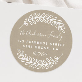 Aangepast aftasten van Script verlaat het grote te Ronde Sticker