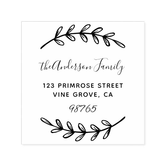 Aangepast aftasten van Script verlaat het grote te Zelfinktende Stempel (Design)